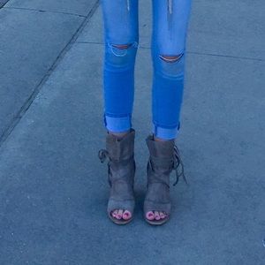 free people tie up wedges size 36